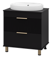 Тумба под раковину Brevita Enfida 70 (черная) ENF-06070-0242Я
