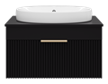 Тумба под раковину Brevita Enfida 70 подвесная (черная) ENF-06070-0241Я