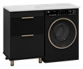 Тумба под раковину Brevita Enfida 60 под стиральную машину (черная) ENF-07060-022Я