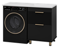 Тумба под раковину Brevita Enfida 60 под стиральную машину (черная) ENF-07060-022Я