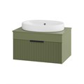 Комплект Enfida 70 зеленая подвесная тумба с раковиной УТ000022704