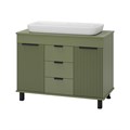Комплект Enfida 100 зеленая напольная тумба с раковиной УТ000022697