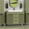 Комплект Enfida 100 зеленая напольная тумба с раковиной УТ000022697