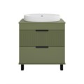 Комплект Enfida 70 зеленая напольная тумба с раковиной УТ000022839