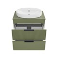 Комплект Enfida 70 зеленая напольная тумба с раковиной УТ000022839