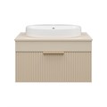 Комплект Enfida 70 бежевая подвесная тумба с раковиной УТ000014443