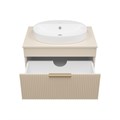 Комплект Enfida 70 бежевая подвесная тумба с раковиной УТ000014443