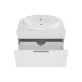 Комплект Enfida 70 белая подвесная тумба с раковиной УТ000014764