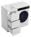 Тумба под раковину Brevita Grafit 40 под стиральную машину (белая) GRA-01040-023Я