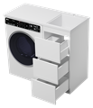 Тумба под раковину Brevita Grafit 40 под стиральную машину (белая) GRA-01040-023Я