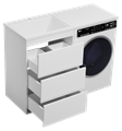 Тумба под раковину Brevita Grafit 60 под стиральную машину (белая) GRA-01060-023Я