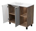 Тумба под раковину Brevita Lumus 90 с подсветкой левая LUM-06070-0842ЯL