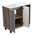 Комплект Lumus 90 напольная тумба с раковиной, левая УТ000025489