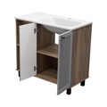 Комплект Lumus 90 напольная тумба с раковиной, правая УТ000025490