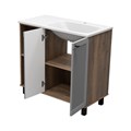 Комплект Lumus 90 напольная тумба с раковиной, правая УТ000025490