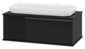 Тумба под раковину Brevita Savoy 90 подвесная (черная) SAV-09090-0301Я