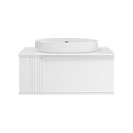 Подвесная тумба с раковиной белая  Brevita Savoy 80 УТ000014904