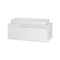 Подвесная тумба с раковиной белая  Brevita Savoy 90 УТ000014905