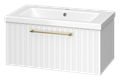 ALICANTE - 80 Тумба подвесная с 1 ящ. белый + раковина УТ000015977