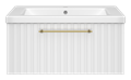 ALICANTE - 80 Тумба подвесная с 1 ящ. белый + раковина УТ000015977
