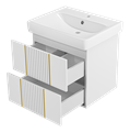 Тумба под раковину Brevita Vega 60 подвесная (белая) VEG-09060-0102Я