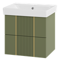 Тумба под раковину Brevita Vega 60 подвесная (зеленая) VEG-09060-0802Я
