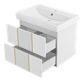 Тумба под раковину Brevita Vega 70 подвесная (белая) VEG-09070-0102Я
