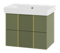 Тумба под раковину Brevita Vega 70 подвесная (зеленая) VEG-09070-0802Я