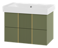 Тумба под раковину Brevita Vega 80 подвесная (зеленая) VEG-09080-0802Я