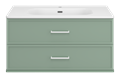 Тумба под раковину Brevita Verde 100 подвесная (зеленая) Ver-09100-0102Я