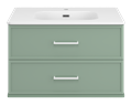 Тумба под раковину Brevita Verde 80 подвесная (зеленая) Ver-09080-0102Я