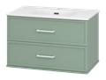 Тумба под раковину Brevita Verde 80 подвесная (зеленая) Ver-09080-0102Я