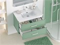 Тумба под раковину Brevita Verde 80 подвесная (зеленая) Ver-09080-0102Я