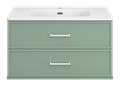 Тумба под раковину Brevita Verde 90 подвесная (зеленая) Ver-09090-0102Я