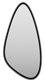 Зеркало Brevita Venus 600x1200 (черное) VEN-Var-060-black
