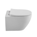 Унитаз подвесной безободковый с сиденьем и смывом TORNADO CEZARES STYLUS-TOR CZR-6601-TH-TOR/SC CZR-6601-TH-TOR/SC