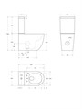 Унитаз-компакт безободковый с сиденьем и смывом TORNADO CEZARES STYLUS-TOR CZR-538-CP-TOR/SC 0263402560