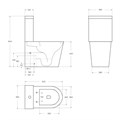 Унитаз-компакт безободковый c cиденьем BelBagno FLAY-R BB2149CPR/SC 01547778109
