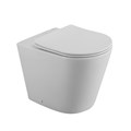 Унитаз приставной безободковый с сиденьем BelBagno FLAY-R BB1003CBR/SC BB1003CBR/SC