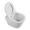 Унитаз приставной безободковый с сиденьем BelBagno FLAY-R BB1003CBR/SC BB1003CBR/SC