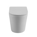 Унитаз приставной безободковый с сиденьем BelBagno FLAY-R BB1003CBR/SC BB1003CBR/SC