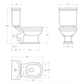 Унитаз-компакт безободковый BelBagno BOHEME BB115CPR 989415024