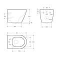 Унитаз подвесной безободковый CEZARES STYLUS-TOR CZR-6601-TH-TOR 2023696295