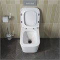DUE-TOR Унитаз подвесной, безободковый, с системой смыва "Торнадо", с сиденьем soft close, BB5171CH-TOR/SC BB5171CH-TOR/SC
