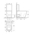 Унитаз-компакт безободковый CEZARES LUX CZR-159-CPR 0212813273
