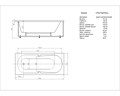 Акриловая ванна Aquatek Лея 170x75 прямоугольная, слив справа, с каркасом и экраном, без гидромассажа LEY170-0000057