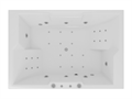 Акриловая прямоугольная ванна Aquatek Дорадо 190х130 без фронтального экрана, без гидромассажа, вклеенный каркас DOR190-0000006