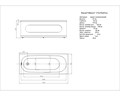 Акриловая ванна Aquatek Оберон 170 прямоугольная, универсальная, без каркаса, без экрана, без гидромассажа OBR170-0000165