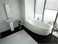 Акриловая асимметричная  ванна Aquatek Eco-Friendly Дива 150х90 без фронтального экрана, без гидромассажа, без опоры(каркаса), левая DIV150-0000001