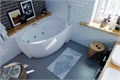 Акриловая асимметричная ванна Aquatek Бетта 160х97 без фронтального экрана, без гидромассажа, сборно-разборный сварной каркас (правая) BET160-0000078